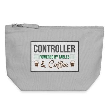 Controller Powered by Tables & Coffee - Canvas Zip Pouch 18 x 19 cm - sports grey - Front