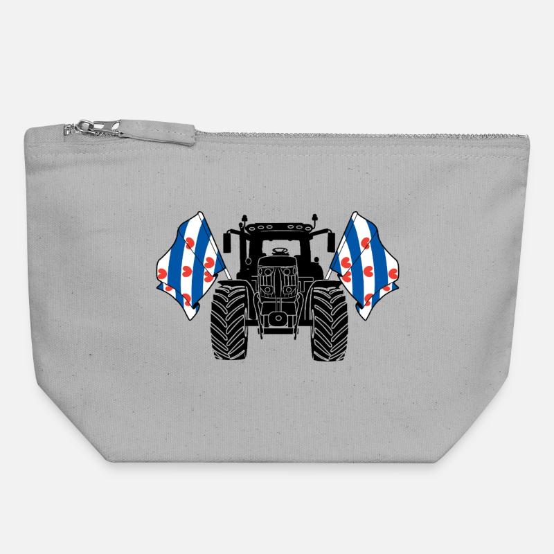 Friesland_Tractor_Pride - Pochette zippée en toile 18 x 19 cm - gris chiné
