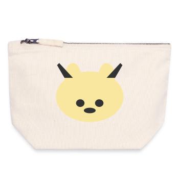 Horned Bear Cuddly Icon - Canvas Zip Pouch 18 x 19 cm - nature - Front