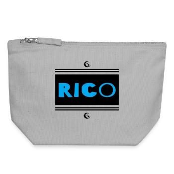 Rico - Canvas Reißverschluss-Täschchen (18 x 19 cm) - Grau meliert - Vorne