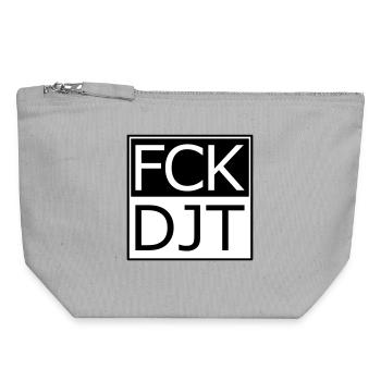 Provocative Block Typography Protest - Canvas Zip Pouch 18 x 19 cm - sports grey - Front