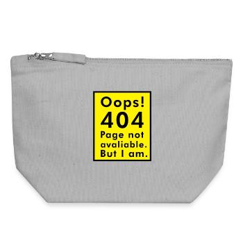 Erreur 404 - Pochette zippée en toile 18 x 19 cm - gris chiné - Devant