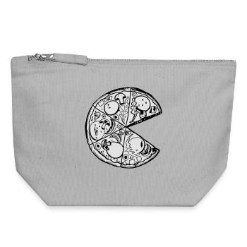 Pizza Partner Shirt Slice Slice Valentine's Day Love - Canvas Zip Pouch 18 x 19 cm - sports grey - Front