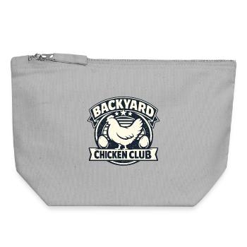 Backyard Chicken Club - Canvas Zip Pouch 18 x 19 cm - sports grey - Front