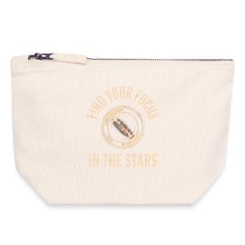 Find Your Focus in the Stars - Canvas Zip Pouch 18 x 19 cm - nature - Front