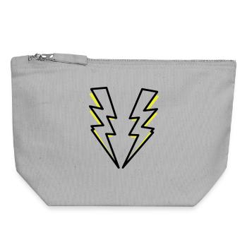 Lightning flash lighting - Canvas Zip Pouch 18 x 19 cm - sports grey - Front