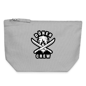Döner Crew - Canvas Reißverschluss-Täschchen (18 x 19 cm) - Grau meliert - Vorne