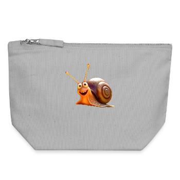 Snail Vineyard Snail Shell Snails - Canvas Zip Pouch 18 x 19 cm - sports grey - Front