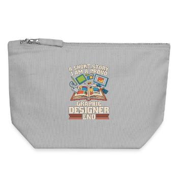 Graphic Designer A Short Story Creative Designer - Canvas Zip Pouch 18 x 19 cm - sports grey - Front