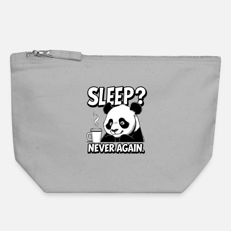 Sleep? Never again - Canvas Zip Pouch 18 x 19 cm - sports grey
