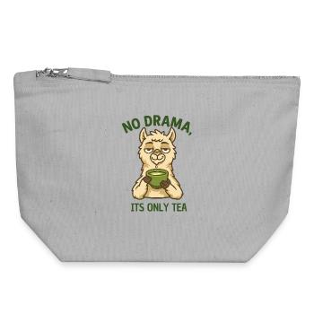 No Drama Alpaca Tea Time - Canvas Zip Pouch 18 x 19 cm - sports grey - Front