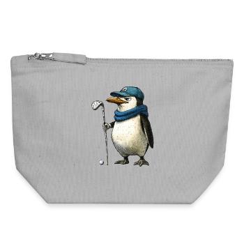 Penguin Golf - Canvas Zip Pouch 18 x 19 cm - sports grey - Front