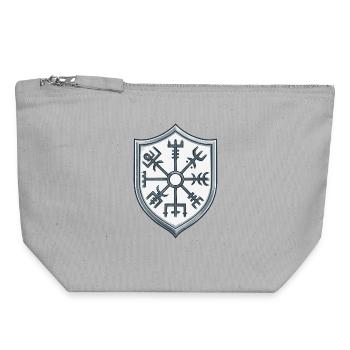 Vegvisir Schild Symbolik - Canvas Reißverschluss-Täschchen (18 x 19 cm) - Grau meliert - Vorne