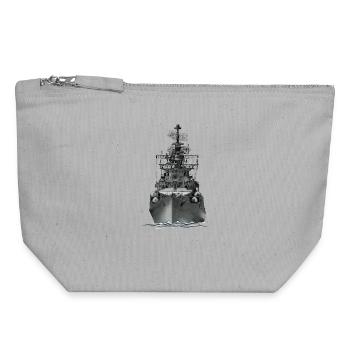 Ship - Canvas Zip Pouch 18 x 19 cm - sports grey - Front