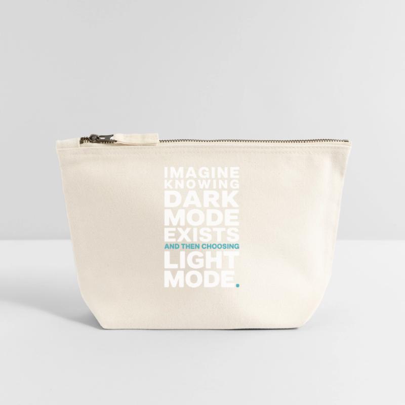 Dark Mode Exists Programmer IT Nerd Coder Office Canvas Zip Pouch 18 x 19 cm