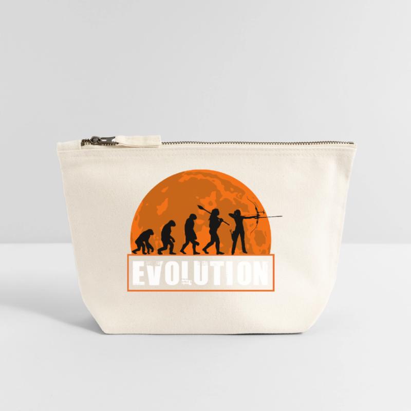 Archy Evolution Hunter Silhouette Rétro Vintage Pochette zippée en toile 18 x 19 cm