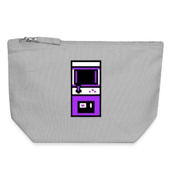 Nostalgic Arcade Automat Gamer - Canvas Zip Pouch 18 x 19 cm - sports grey - Front