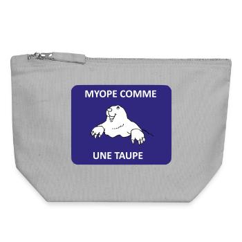 Short-sighted as a mole - Canvas Zip Pouch 18 x 19 cm - sports grey - Front