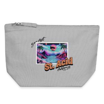 St. Acid - Canvas Zip Pouch 18 x 19 cm - sports grey - Front