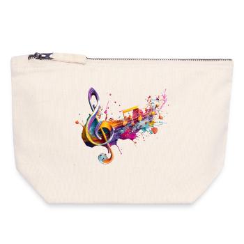 Color Music: Colorful Notation - Canvas Zip Pouch 18 x 19 cm - nature - Front