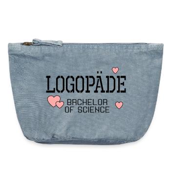 Logopäde Bachelor-Studium Logopädie - Vintage Reißverschluss-Täschchen (18 x 21 cm) - vintage light blue - Vorne