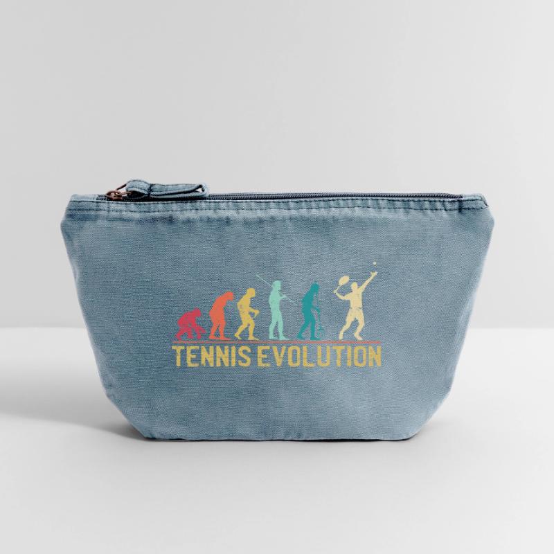 Tennis Evolution Evolution Conception graphique Pochette zippée vintage 18 x 21 cm