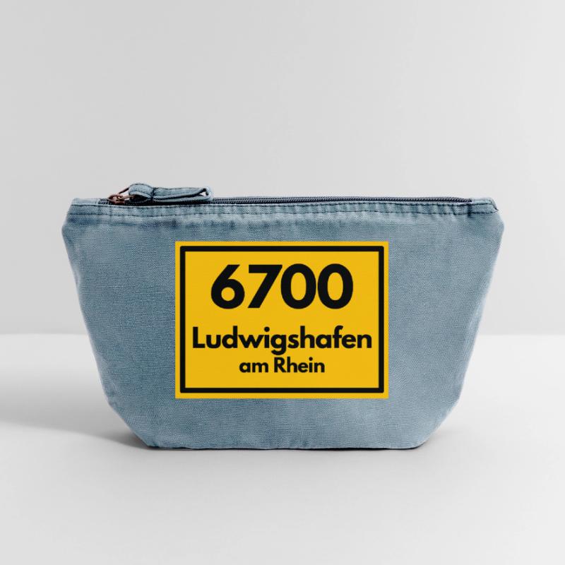 OLD POSTCODE POSTCODE RETRO 6700 LUDWIGSHAFEN Vintage Zip Pouch 18 x 21 cm