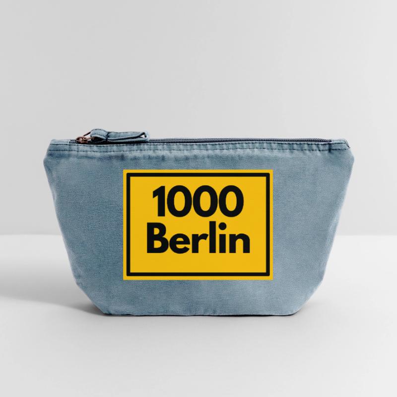 OLD POSTCODE POSTCODE RETRO 1000 BERLIN CAPITAL Vintage Zip Pouch 18 x 21 cm