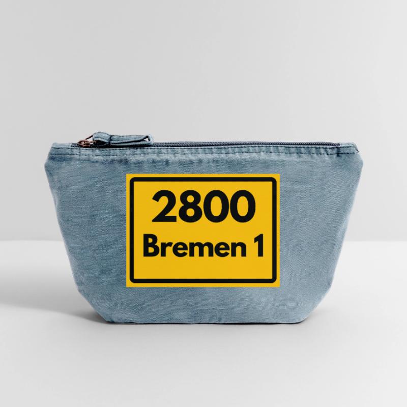 OLD POSTCODE POSTCODE RETRO 2800 BREMEN 1 – HANSE Vintage Zip Pouch 18 x 21 cm