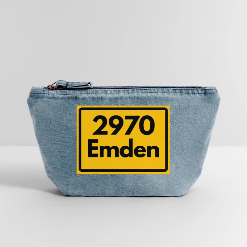 OLD POSTCODE ZIP CODE RETRO ⚓ 2970 Emden Moin moin Vintage Zip Pouch 18 x 21 cm