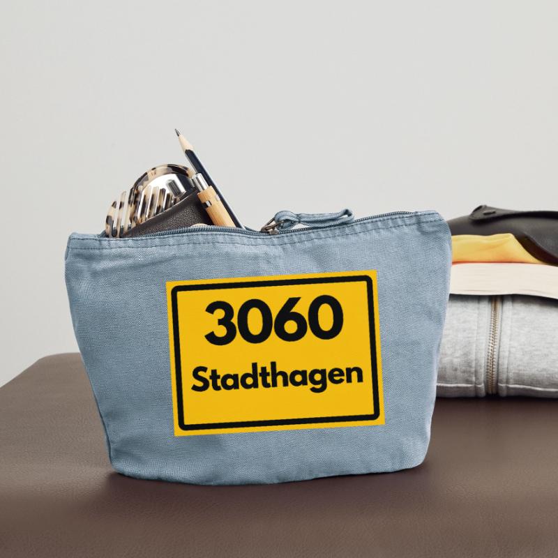 OLD POSTCODE POSTCODE RETRO 3060 STADTHAGEN WESER Vintage Zip Pouch 18 x 21 cm