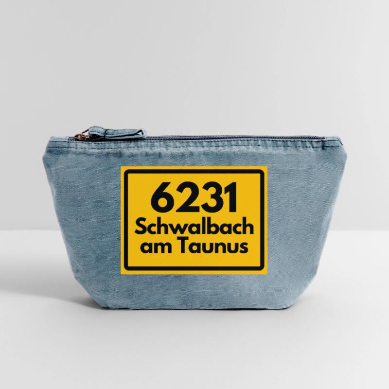 OLD POSTCODE ZIP CODE 6231 SCHWALBACH AM TAUNUS Vintage Zip Pouch 18 x 21 cm
