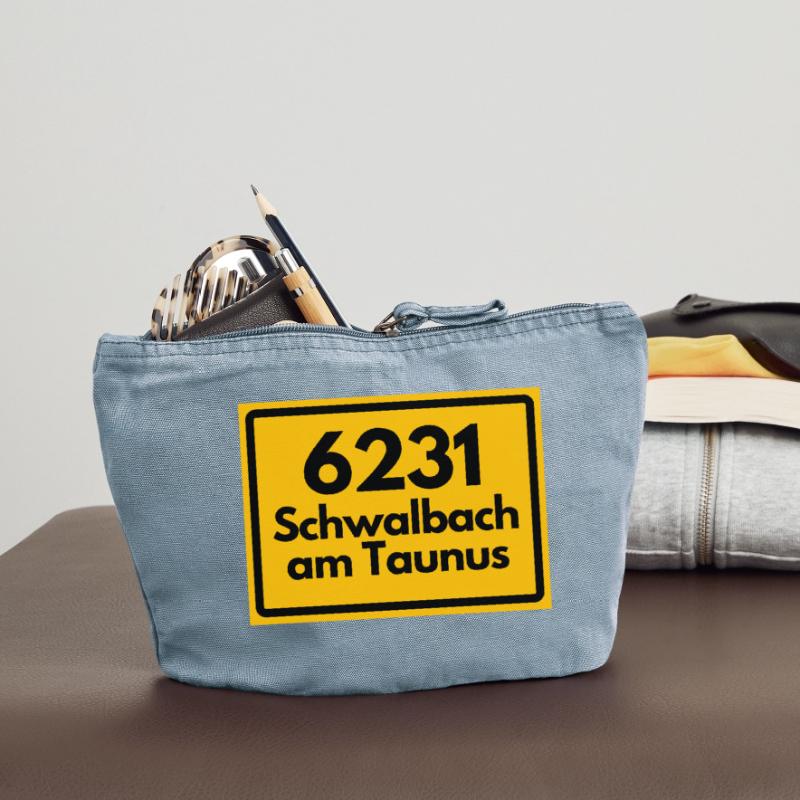 OLD POSTCODE ZIP CODE 6231 SCHWALBACH AM TAUNUS Vintage Zip Pouch 18 x 21 cm