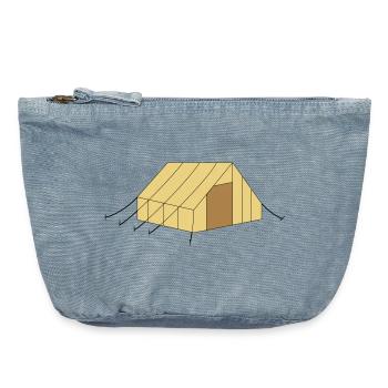 Zelt - Vintage Reißverschluss-Täschchen (18 x 21 cm) - vintage light blue - Vorne