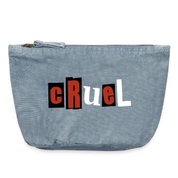 cruel - Vintage Zip Pouch 18 x 21 cm - vintage light blue - Front
