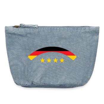 Deutsche Flagge – Deutschland - Vintage Reißverschluss-Täschchen (18 x 21 cm) - vintage light blue - Vorne