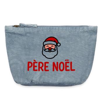 Santa Claus humor - Vintage Zip Pouch 18 x 21 cm - vintage light blue - Front