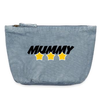 Mama des Jahres - Muttertag - Vintage Reißverschluss-Täschchen (18 x 21 cm) - vintage light blue - Vorne