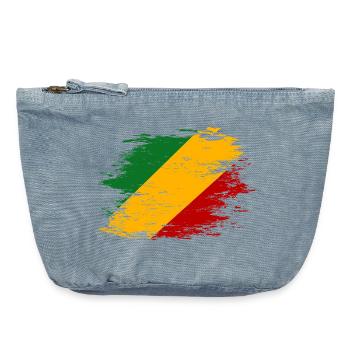 Kongo_Flagge_used - Vintage Zip Pouch 18 x 21 cm - vintage light blue - Front