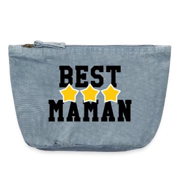 Beste Mama - Muttertag - Vintage Reißverschluss-Täschchen (18 x 21 cm) - vintage light blue - Vorne