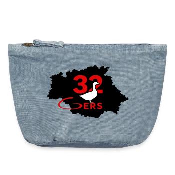Gers 32 - Vintage Reißverschluss-Täschchen (18 x 21 cm) - vintage light blue - Vorne