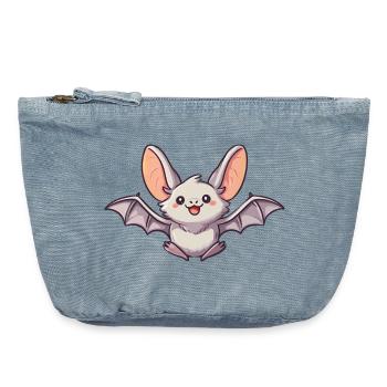 chauve-souris - Pochette zippée vintage 18 x 21 cm - vintage light blue - Devant