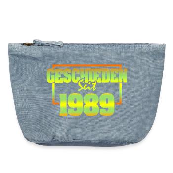1989 - Vintage Zip Pouch 18 x 21 cm - vintage light blue - Front