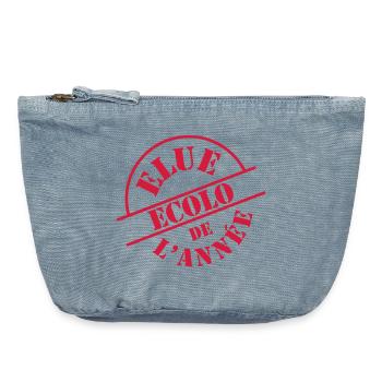 # Ecolo # - Pochette zippée vintage 18 x 21 cm - vintage light blue - Devant