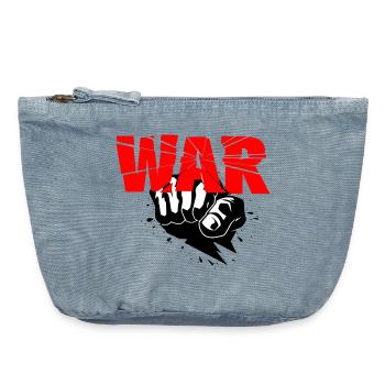 Kein Krieg - Vintage Reißverschluss-Täschchen (18 x 21 cm) - vintage light blue - Vorne