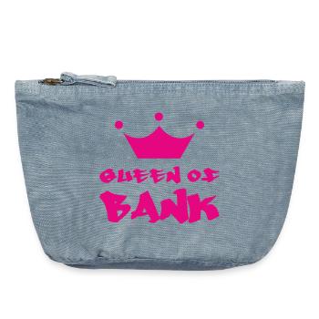 The queen of banking - Vintage Zip Pouch 18 x 21 cm - vintage light blue - Front