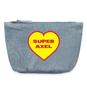Super Axel - Vintage Zip Pouch 18 x 21 cm - vintage light blue - Front