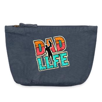 Papa Leben, Vaters Geschenk - Vintage Reißverschluss-Täschchen (18 x 21 cm) - Vintage Denim - Vorne