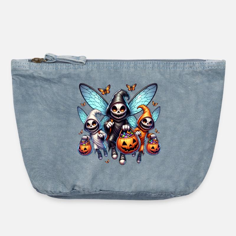 Spooky Squad - Vintage Zip Pouch 18 x 21 cm - vintage light blue