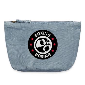 Boxing - Vintage Reißverschluss-Täschchen (18 x 21 cm) - vintage light blue - Vorne